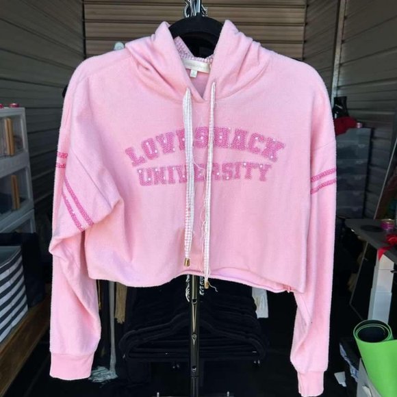 Love Shack Fancy Mercury Cropped Hoodie S - Picture 2 of 4